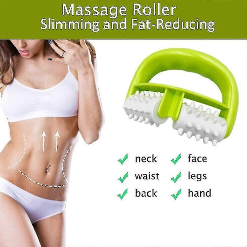 Cellulite Massage, Manual Roller Massage with Two Wheels Massage Handle for Arms/shoulders/legs/back 1