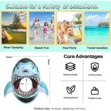 Flotador inflable de tiburn, Ride On Pool Party Kids Leisure Toys for Adults