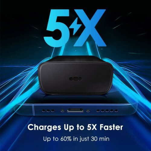 Γρήγορος φορτιστής USB-C 25W με καλώδιο 1 μέτρου, ενσωματωμένη προστασία, συμβατός μ 1
