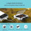 Φορητό Bluetooth 5.3 CD Player, Επαναφορτιζόμενη 2000mAh, CD/MP3 με USB και έξοδο AUX 3.5mm, Hi-Fi, Λεπτό 4