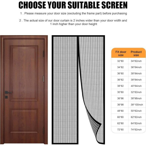 Μαγνητική σίτα για εντόμους 95 x 220 cm με αυτόματο κλείσιμο και δυνατότητα χεριών 1