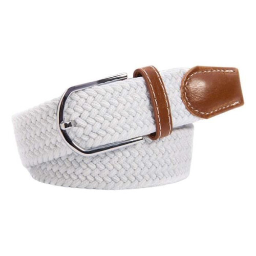 Ζώνη Unisex από καμβά με αγκράφα, λευκή, 105 cm, ανθεκτική ζώνη μέσης για καθημερινή