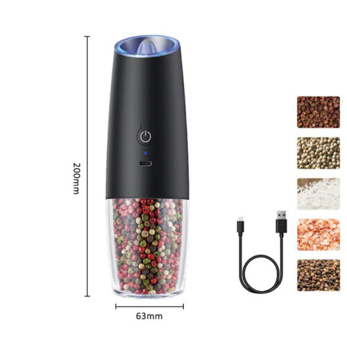 Ηλεκτρικός μύλος πιπεριού Gravity σετ 2 τεμαχίων 150ml, ανθεκτικός κεραμικός μύλος, φω 1