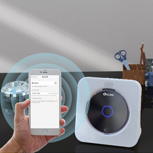Φορητή συσκευή αναπαραγωγής CD Bluetooth με USB AUX Ραδιόφωνο FM, Τηλεχειριστήριο, Επαν 2