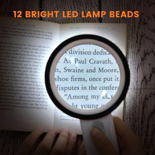 Μεγεθυντικός φακός 30X με φωτισμό και 12 φώτα LED, φορητός μεγεθυντικός φακός ανάγν 2
