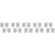 20Pièces Petits Pots Aluminium Argentés Rangement Café