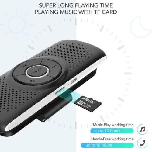 Κιτ Bluetooth 5.0 Hands Free, Μαύρο, Αυτόματη Επανασύνδεση, Συμβατό με iOS και Android