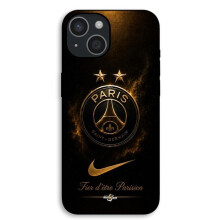 Coque Pour iPhone 12 Pro PSG double champion et fier, noir et dorée Maniacase