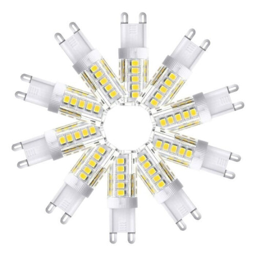Συσκευασία με 10 λαμπτήρες LED G9 Ψυχρό Λευκό 6000K 400LM 5W Εξοικονόμηση Ενέργειας Μακρ 1