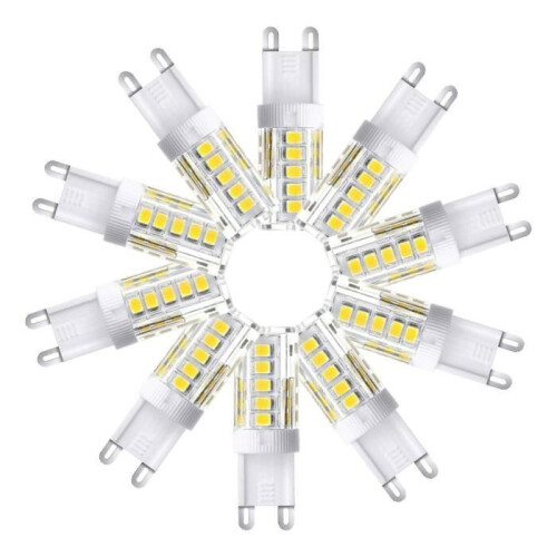 Συσκευασία με 10 λαμπτήρες LED G9 Ψυχρό Λευκό 6000K 400LM 5W Εξοικονόμηση Ενέργειας Μακρ 1