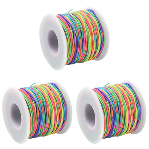 3Rouleaux Fil Elastique Polyester Pour DIY