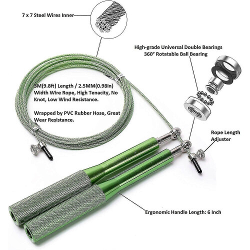 Jump Rope, Aluminum Alloy Handle, Adjustable Movement Speed Jump Rope