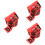 3Rouleaux Ruban Rouge Non-Adhésif Pe Usage Avertissement 1