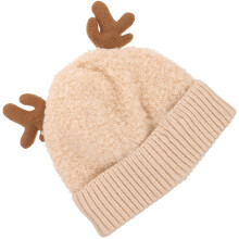 4Pièces Bonnet Beige Tricoté Antler Pour