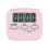 2 Pieces Pink Digital Kitchen Timer, Kitchen Timer, Large Digits, Countdown Stopwatch Timer, Kitchen Clock / Kitchen Alarm, Back Stand 3