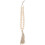 2Pièces Support Beige Tricot Main Cordon Perles Bois Moderne 1