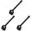 3Pcs Car Sound Deadener Installation Tool Black Double-Ended Pc 1