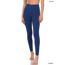 Plus Size Premium Cotton High Waist Full Length Leggings