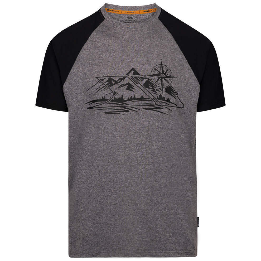 Trespass (M, Marl) Mens Round Neck T-Shirt Fullmer Grey
