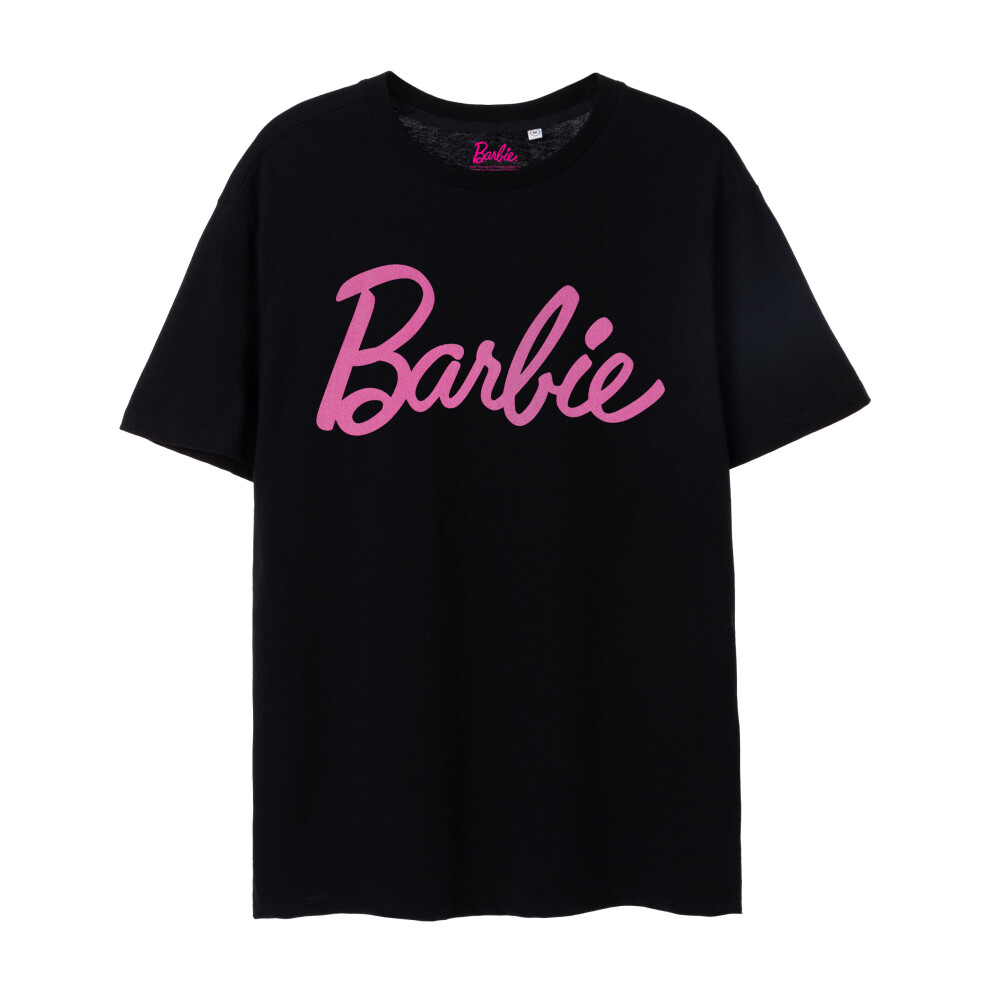 Barbie (Small) Short Sleeved T-Shirt (Womens ) Black