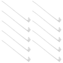 10Pcs White Universal Plastic Car Flag Poles Window Mount for Parades