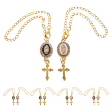 20Pcs Lightweight Car Rosary Charm Cross Pendant for Steering Wheel