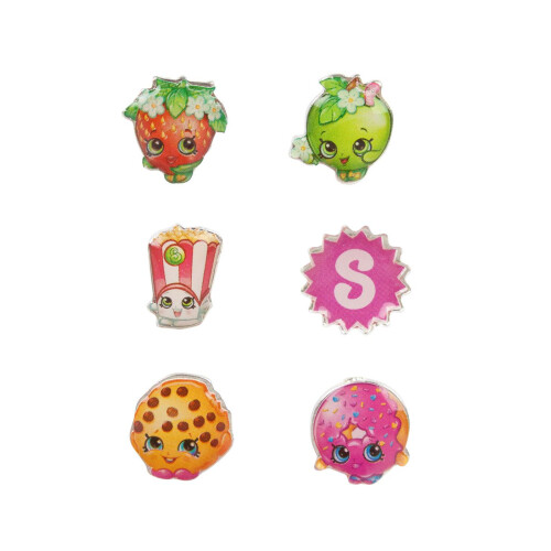 Shopkins Shopkins Earrings (Girls Silver)