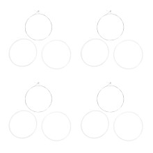 12Pcs Durable White Nylon Balalaika Strings Full Set for Replacement