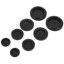 Raindrops 8 Pcs Cars Rubber Over Coil 5.00x5.00x1.30cm Black