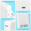 Bluetooth Thermal Label Maker, Inkless Printing, Rechargeable, for Home and Office, White Model 5