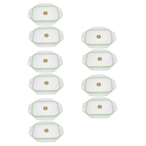 10Pcs Silver Plastic Food Container Lids for Kitchen Use