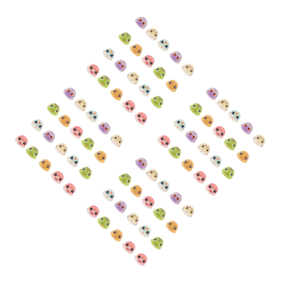 Ohphcall 80Pcs Unique Resin Snake Head Nail Charms Assorted Colors Nail Jewels
