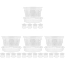 20Sets Clear Plastic Hanging Flower Pots for Indoor Succulent Plants