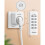 5 Pack Remote Controlled Power Sockets with 2 Remotes, 10A 2300W, 30m Range, EU Type E/F Plug, White 4