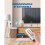 5 Pack Remote Controlled Power Sockets with 2 Remotes, 10A 2300W, 30m Range, EU Type E/F Plug, White 5