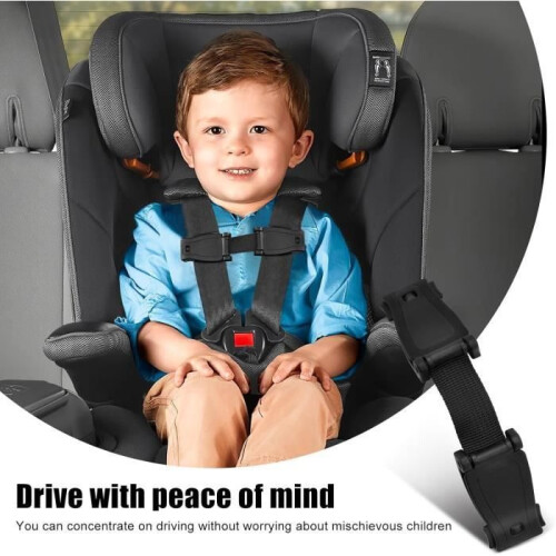 Adjustable 2-Piece Child Harness Chest Strap for Strollers and Car Seats, Secure and Practical 1