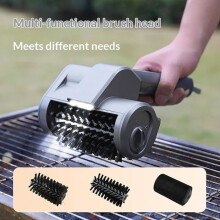 Electric Grill Cleaning Brush with 3 Brush Heads, 2 Speeds and Long Battery Life for Grates