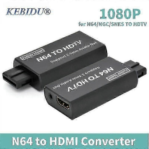 Μετατροπέας N64 σε HDMI για κονσόλα παιχνιδιών HD 1080P, προσαρμογέας N64 σε τηλεό 1