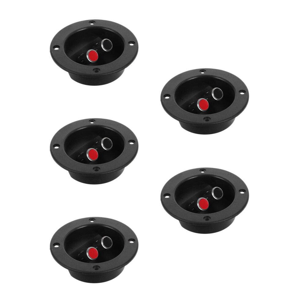 5Pcs Versatile Speaker Terminal Interface Durable Plastic Metal Black 312425007091