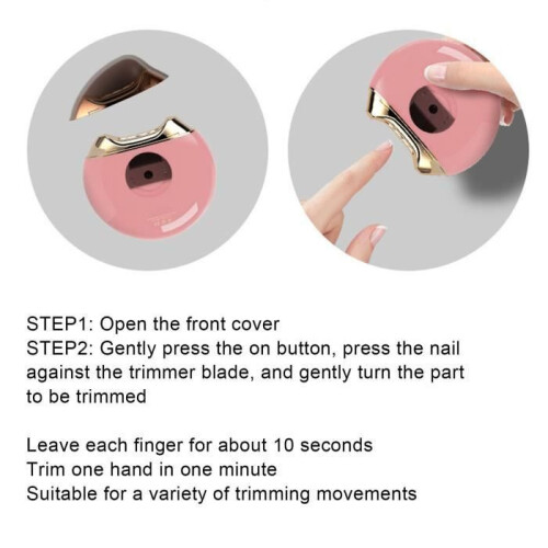 Automatic Electric Nail Clipper with Splash-Prevention Function, Hygienic Rose Design for Easy Grooming 1