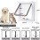 Large Cat Door for Interior Use 25 cm x 23.5 cm 4 Mode Switch Durable Plastic Indoor Access Panel 2