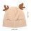 4Pièces Bonnet Beige Tricoté Antler Pour 2