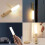 Rechargeable LED Night Light with Motion Sensor Wall Lamp in Ash Wood 2