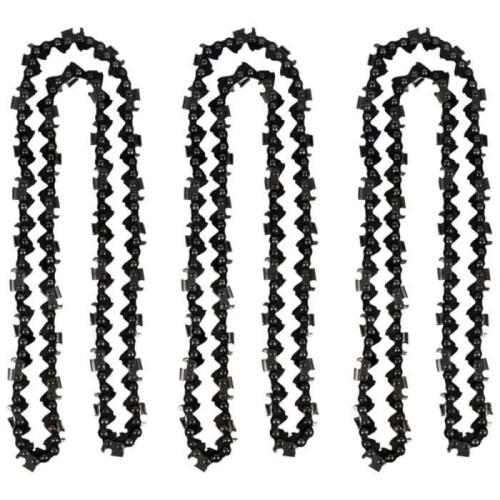Chain Saw Chains 3 Pack 20 Inch 76 Drive Links 1.5 mm Thickness Durable Replacement Chains 1