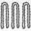 Chain Saw Chains 3 Pack 20 Inch 76 Drive Links 1.5 mm Thickness Durable Replacement Chains 4