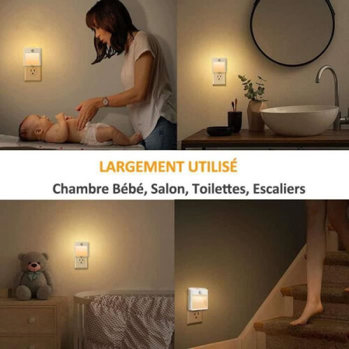Plug In Body Sensor Night Light, Adjustable Brightness, Smart Infrared Human Motion Sensor 1