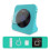 Retro Bluetooth CD Player Portable Multi Function USB AUX FM with Remote Control Rechargeable 189 x 189 x 69 mm Blue 2