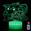 3D Pikachu Night Light LED Bedside Lamp with Remote Control, 16 Color Changing, USB Powered 2