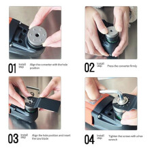Adattatore per lama per sega oscillante, convertitore multifunzione per utensili, compatibile con Starlock, facile installazione