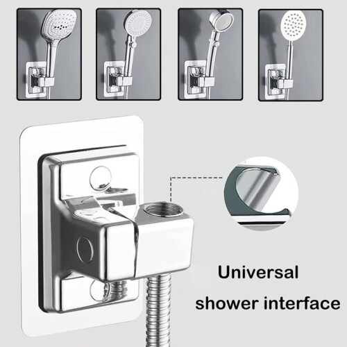 Adjustable 360 Degree Shower Head Holder Replacement, Durable Handheld Shower Bracket, No Drilling 2